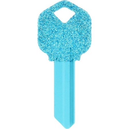 Hillman HILLMAN DIVA Blue Glitter House/Office Universal Key Blank KW1 Single 89945